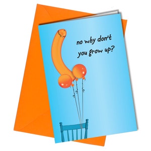 Carte de joyeux anniversaire amusante avec laquelle vous grandissez - Cartes d'anniversaire grossières pour un ami #72
