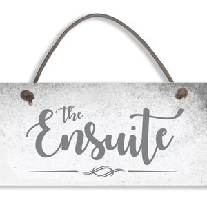 The Ensuite | Shabby Chic Door Sign Plaque Sign for Bathroom #1510