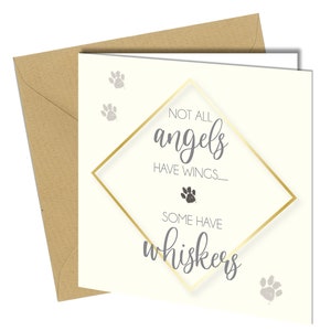 Carte de sympathie deuil condoléances désolé pour votre perte décès animal de compagnie chien chat #1471