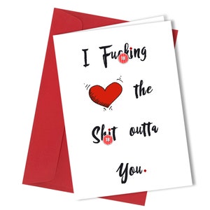 Anniversaire \ Saint-Valentin \ Carte d'anniversaire | Copine drôle et grossière \ Copain humour Amour effronté jurant # 85