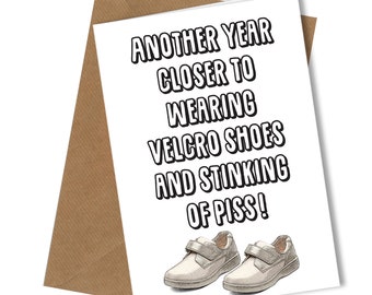Wearing Velcro Shoes | Dad / Mum Birthday Card | Comedy Rude Funny Humour #234