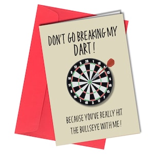 Dartbord Bullseye Verjaardag Verjaardag Valentijnskaart | Grappig | Sport #134