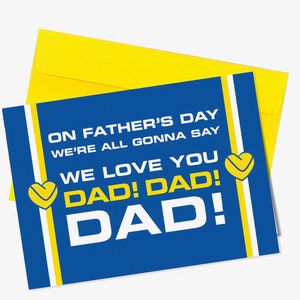 EN EL DÍA DEL PADRE / Tarjeta para el Día del Padre inspirada en Burley Banksy / Leeds United n.° BB24