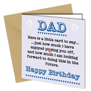 VERJAARDAGKAART DAD / Wenskaart / Komedie / Onbeleefd / Grappig / Humor #536