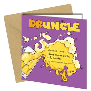 Druncle oncle belle bière exceptionnelle alcool drôle carte d'anniversaire coquine n° 1518