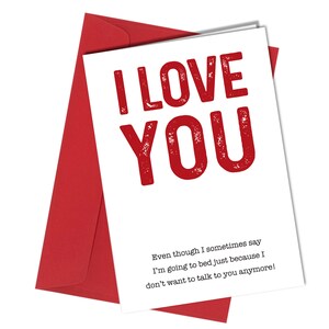 Je t'aime | Anniversaire / Saint-Valentin / Carte d'anniversaire | drôle / humour / blague # 1391