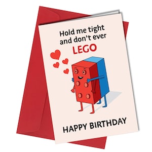 Hold Me Tight and don't Lego Geburtstagskarte Lustige Geburtstagskarte Freund #122