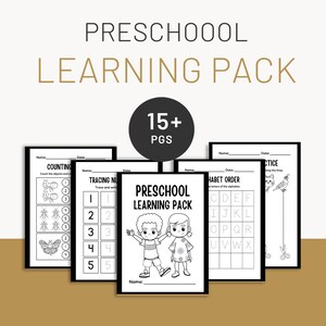 Preschool Learning Pack Digital Download
