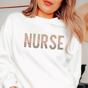 Cute Registered Nurse Cheetah print Sweatshirt, nursing student sweater, RN sweater, graduation gift, RN tshirt, leopard print, animal print