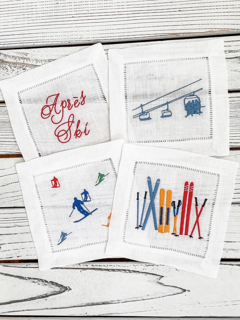Apres Ski Cocktail Napkins or Guest Towels - Thumbnail 2