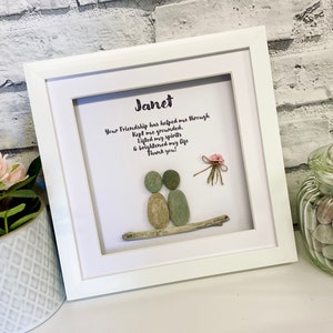 Personalised Bestie Pebble Picture, Personalised Gifts, Best Friends, Friendship, Gift for Friend, besties, pebble art, birthday, pebbles,