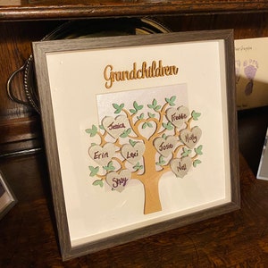 Grandchildren Family Tree Frame, Mothers Day Gift, Personalised Gifts, Anniversary gift, Gifts, Home Gifts, Home Decor, Gifts for Nan, zdjęcie 6