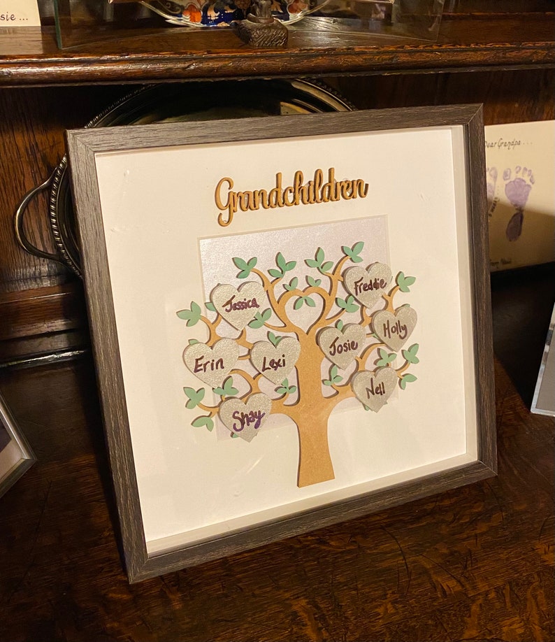 Grandchildren Family Tree Frame, Mothers Day Gift, Personalised Gifts, Anniversary gift, Gifts, Home Gifts, Home Decor, Gifts for Nan, zdjęcie 6