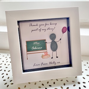Teacher Gift - Thank you Teacher - teacher pebble art - Personalised Gifts - Childminder gift - Student teacher gift - Gift for Teacher