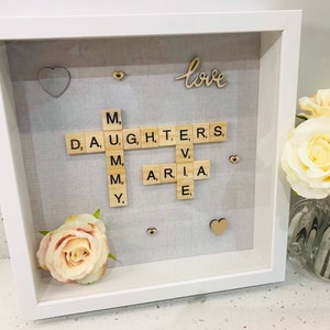 Family Scrabble Frame, Personalised Scrabble Frame, Wedding Gifts, Family Gift
