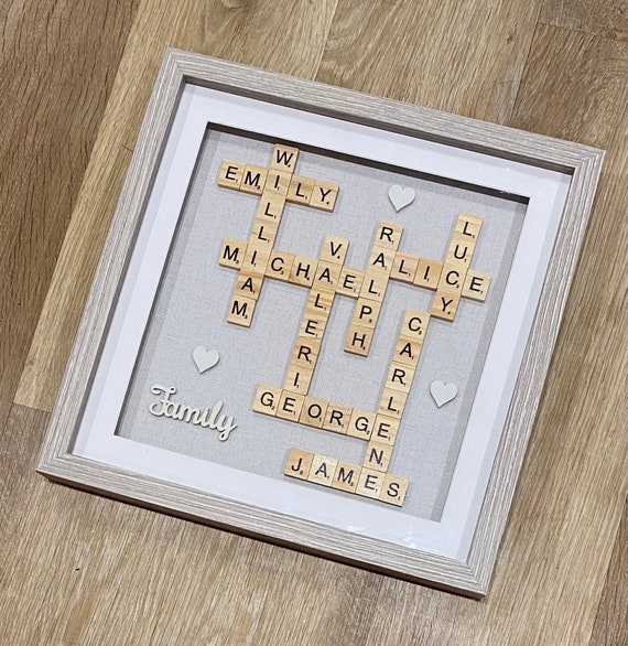 Personalisierte ersten Tag im Kindergarten/Schule Unisex Wooden Scrabble Fotorahmen
