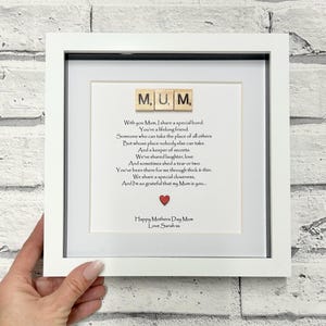 Regalo personalizado para el Día de la Madre, Regalos para ella, Marco para poemas de mamá, Regalos para mamá, Regalo para mamá, Regalo para mamá, Regalo para el Día de la Madre, Regalos para mamá, Regalo para mamá