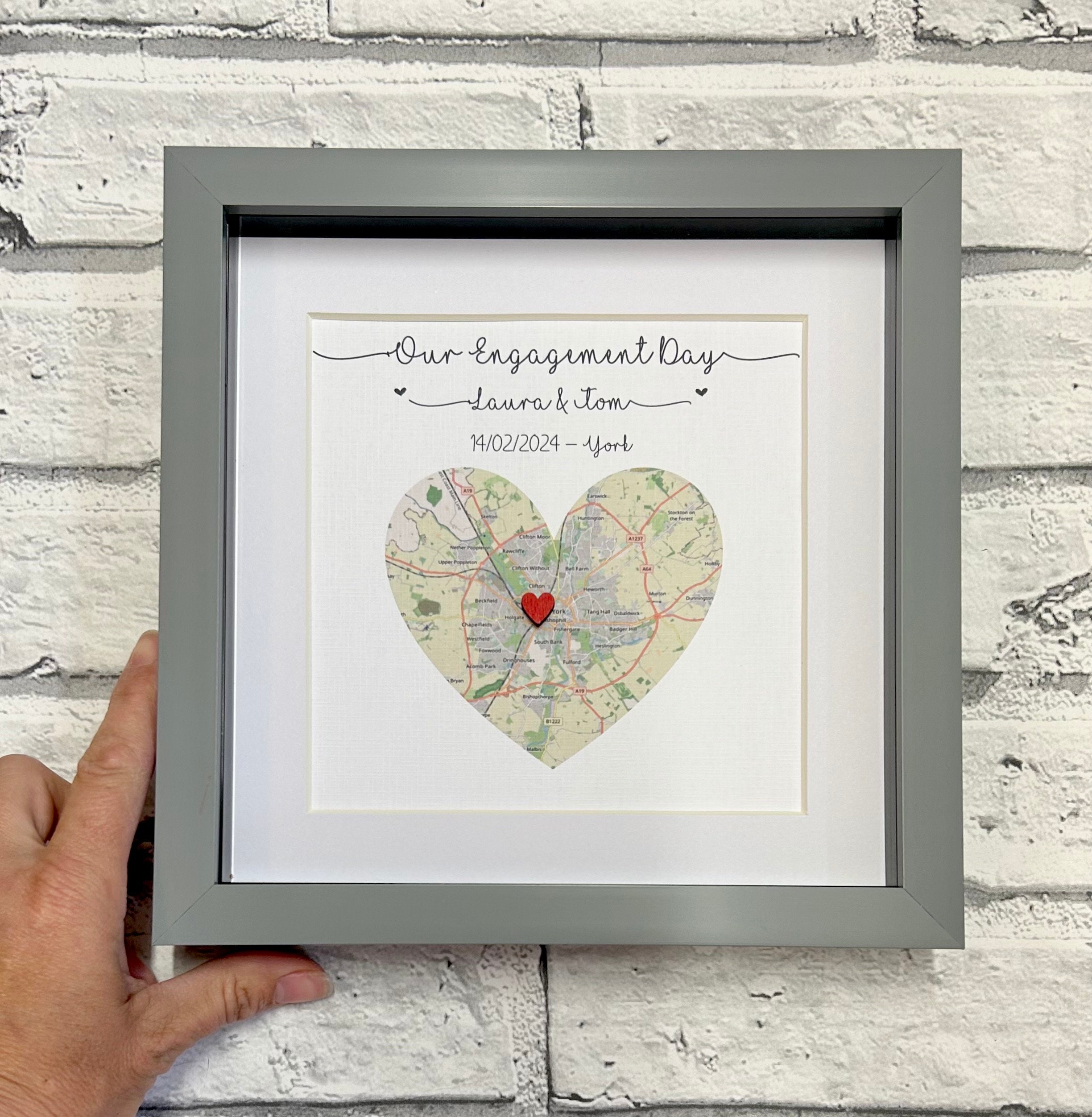 Personalised Map Poster – Special Place Engagement Gift | Wedding Anniversary Art