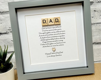 Personalised Dad frame, Fathers Day Gift, Personalised Gifts, Dad Poem, family gifts, gift for him, Father, home gift, best home gift