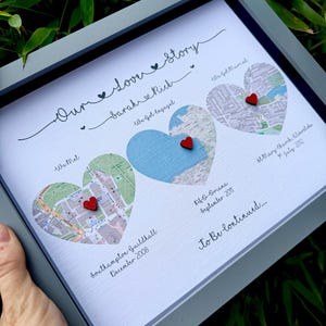 Ingelijste bruiloft kaart cadeau, gepersonaliseerd trouwlijst, trouwdatum cadeau, verjaardagscadeaus, paar cadeau, trouwlocatie cadeau, jubileum