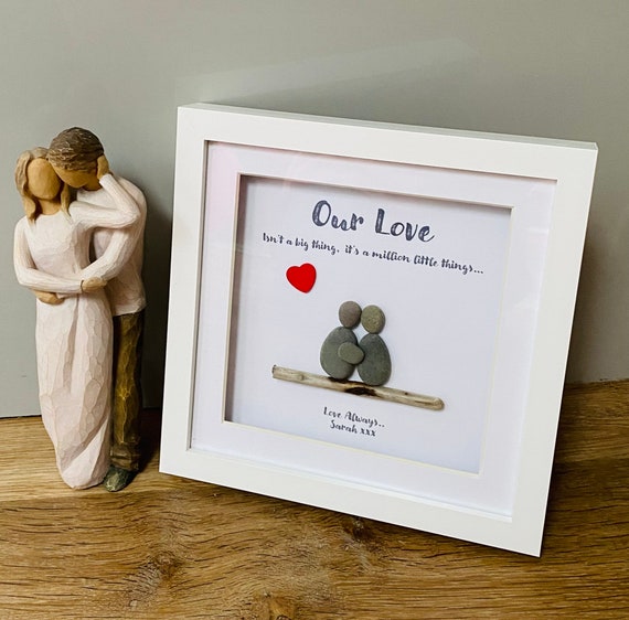 Our Love Pebble Art, Personalised Gifts, Couple Pebble Art, Gift for  Boyfriend, Home Gift, Best Valentines Gifts, Wife Gift, Gifts for Her 