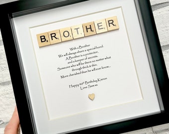Personalised Brother frame, Brother Gift for Christmas  Personalised Gifts, family gifts, gift for him, Brother, home gift, best home gift