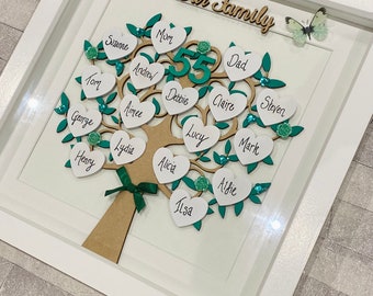 Large Family Tree, Personalised Gifts, Emerald Anniversary gift,  Personalised Birthday Gift, Mothers Day Gifts, Home Gifts,Gift for Parents