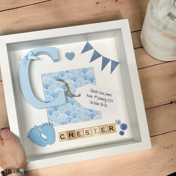 Personalised New Baby Gift, New Born Boy Gift, Newborn Baby, Baby Name Frame, Nursery Gift, Baby Girl Gift, Baby Boy Gift, Nursery Gift,