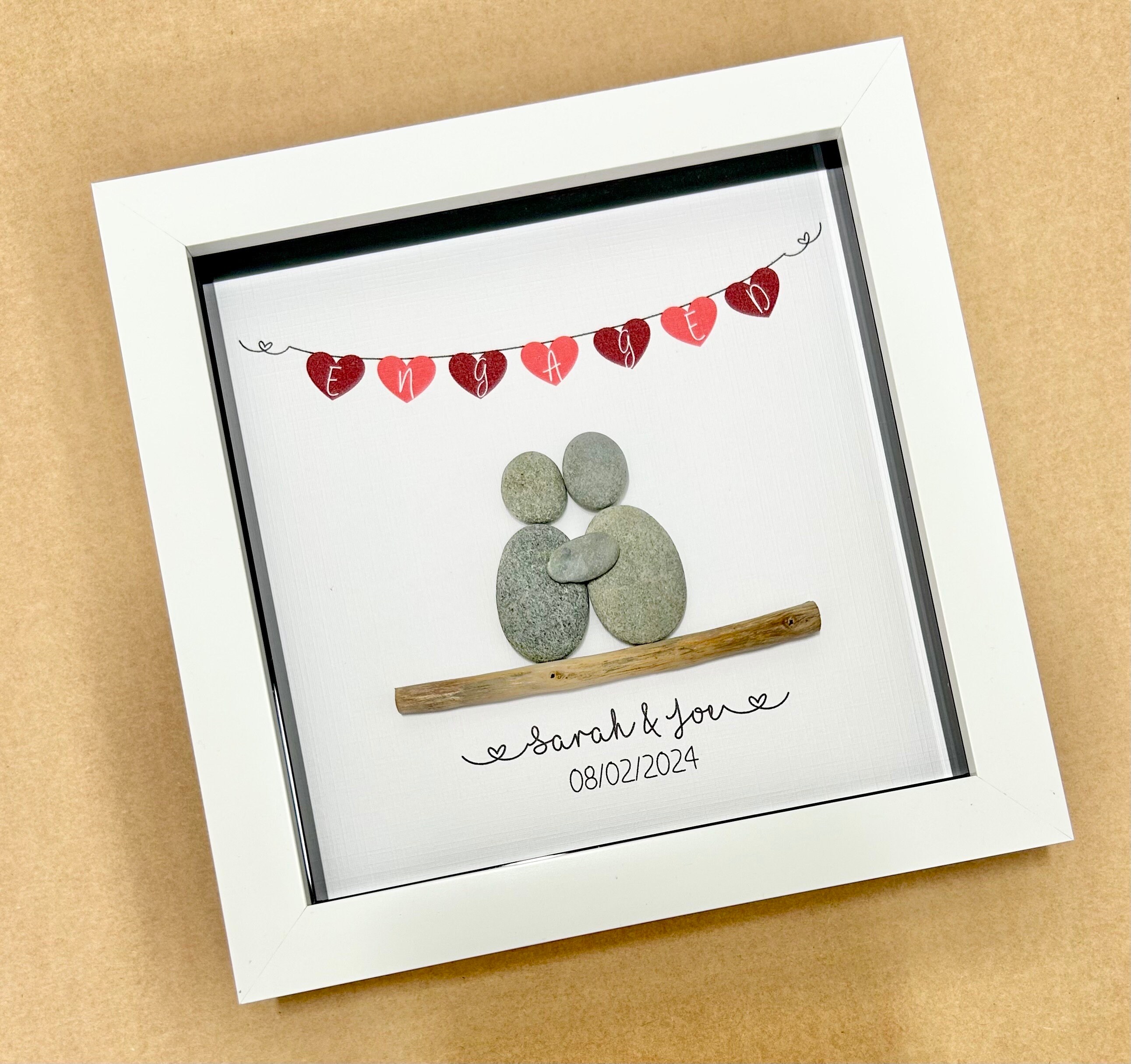 Personalised Engagement Gift, Box Frame, Engagement Gift for Couples ...