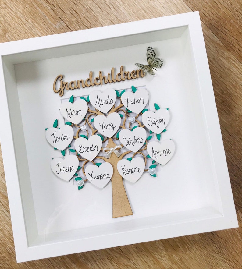 Grandchildren Family Tree Frame, Mothers Day Gift, Personalised Gifts, Anniversary gift, Gifts, Home Gifts, Home Decor, Gifts for Nan, zdjęcie 1