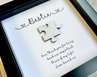Friend Frame Picture, Personalised Bestie gift, birthday gift for friend, sister frame, jigsaw, friend frame, Personalised Soul Sister gift