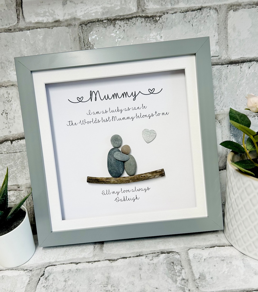 Personalised Mothers Day Gift, Pebble Art, Personalised Gifts, Family ...