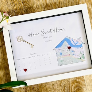 Personalisiertes neues Zuhause Geschenk, Einzug Geschenk, neues Zuhause Geschenk, erstes Haus Geschenk, erster Hausrahmen, Paare Geschenk, unser erstes Zuhause