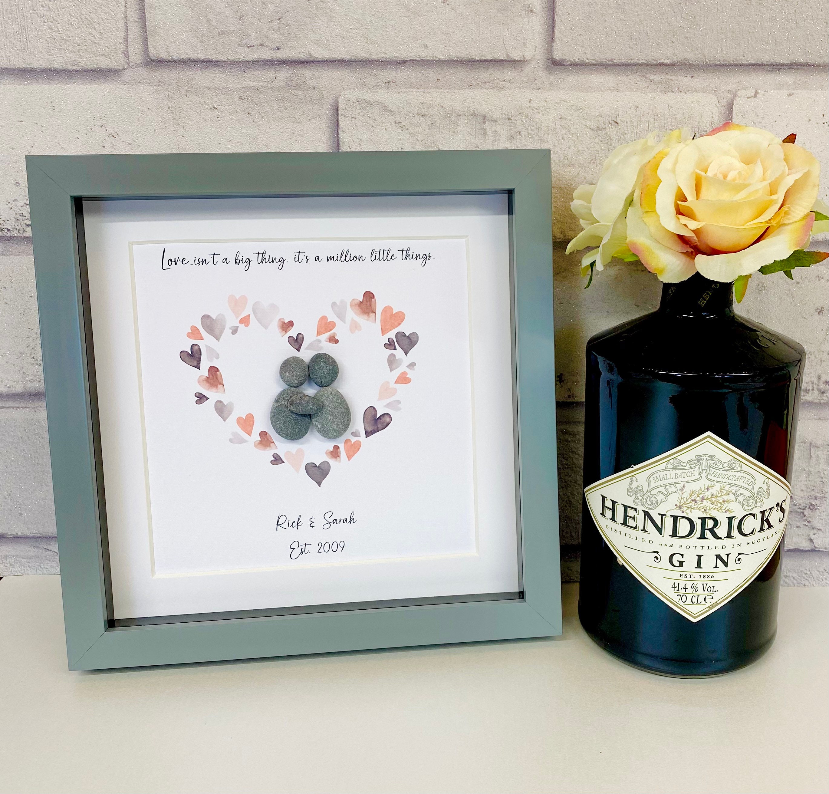 Love Pebble Art Personalised Gifts Couple Pebble Art Gift - Etsy UK