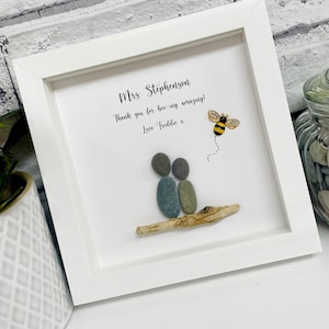 Teacher Gift - Thank you Teacher - teacher pebble art - Personalised Gifts - Childminder gift - Student teacher gift - Gift for Teachers