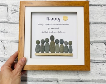 Nan Gift, Gift for Nan, Personalised Nan Gift, personalised gifts, family pebble art, gift for Nanny, mothers day gift ideas, gifts for her