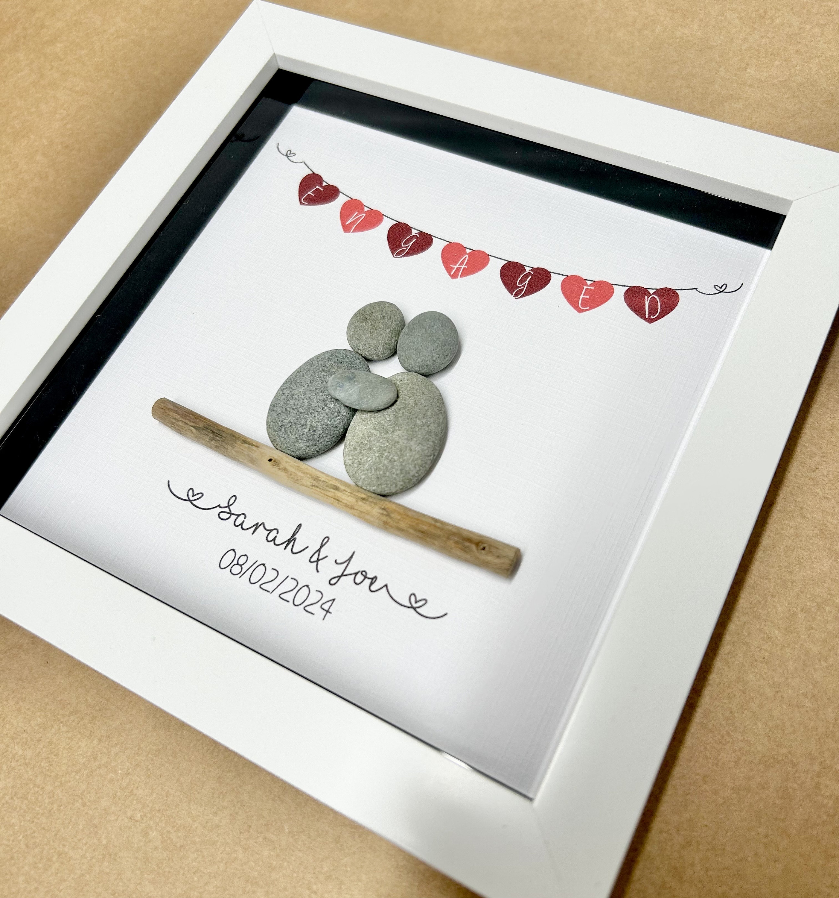 Personalised Engagement Gift, Box Frame, Engagement Gift for Couples ...