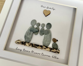 Personalised New Baby Gift - New Baby Pebble Art Gift - New Mum Pebble Picture - Newborn Gift - Christening Gift - Baby Shower Gift - Baby