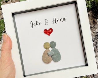 Personalised Love Pebble art, Valentines Day Gift, Gift for Hisband, Valentines Pebble Art, Gift For Wife, Husband