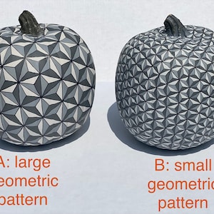 Spaceship World Showcase Fall Decor, Geodesic dome painted pumpkin, Fall table centerpiece, Halloween Pumpkin