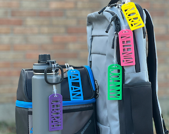 Personalized Name Tag for Backpacks, Personalized Luggage Tag, Bag Tag, Bag Charm