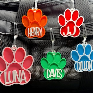 Personalized Pet Name Tag, Pet Carrier Tag, Pet Crate Tag, Custom Pet Tags, Bag Tag