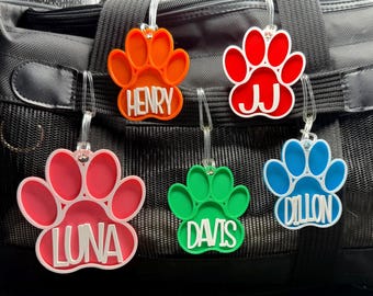 Personalized Pet Name Tag, Pet Carrier Tag, Pet Crate Tag, Custom Pet Tags, Bag Tag