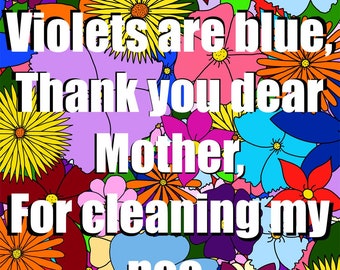 Childrens Funny Poem - Etsy Australia Childrens Funny Poem - Etsy Australia