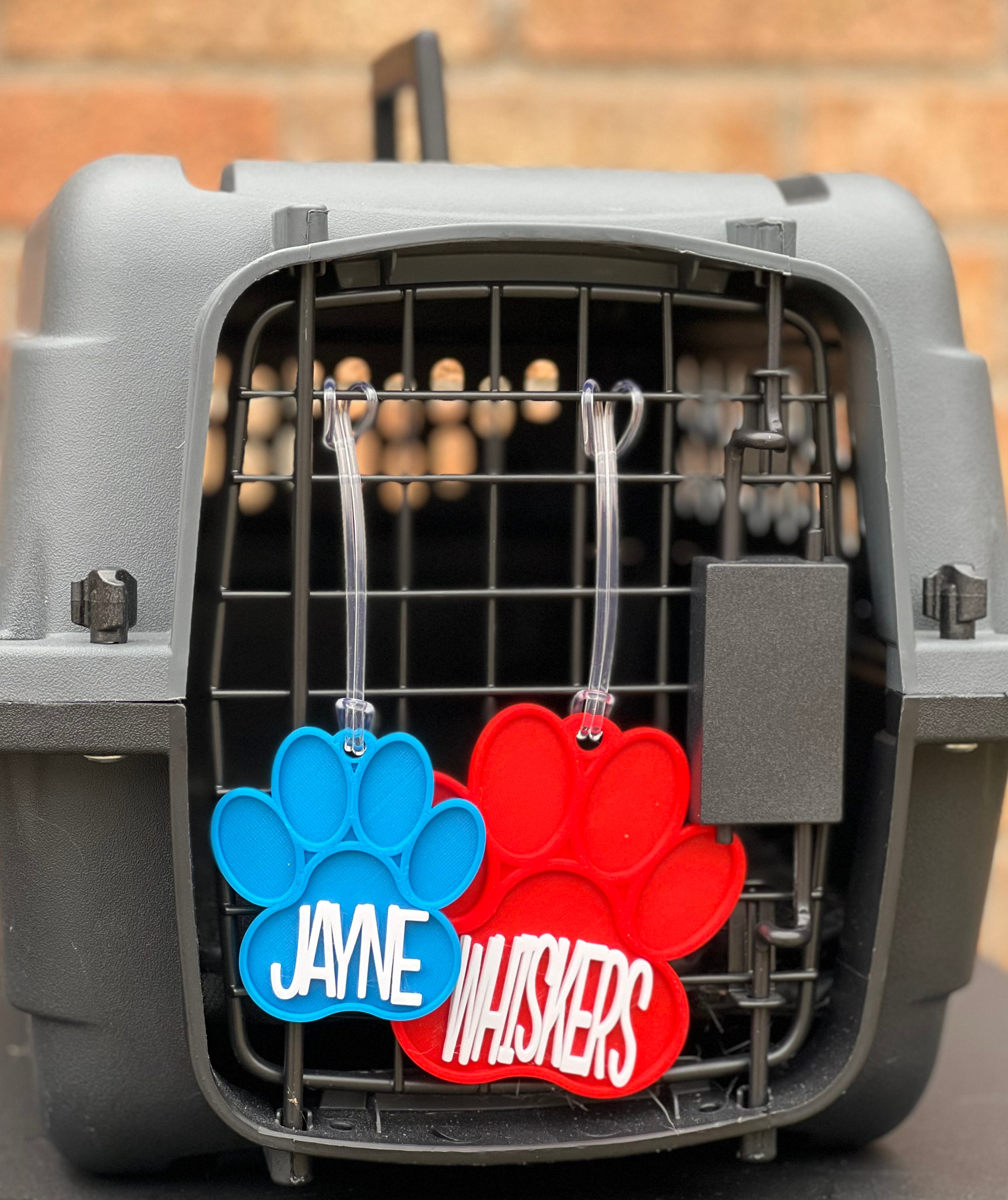 Personalized Pet Name Tag Pet Carrier Tag Pet Crate Tag Etsy