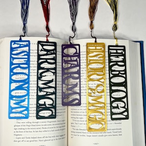 Magical Bookmarks for Witchcraft and Wizardry, Bookmarks for Spellbooks, Charms, Potions, Herbology, Defense Against the Dark Arts