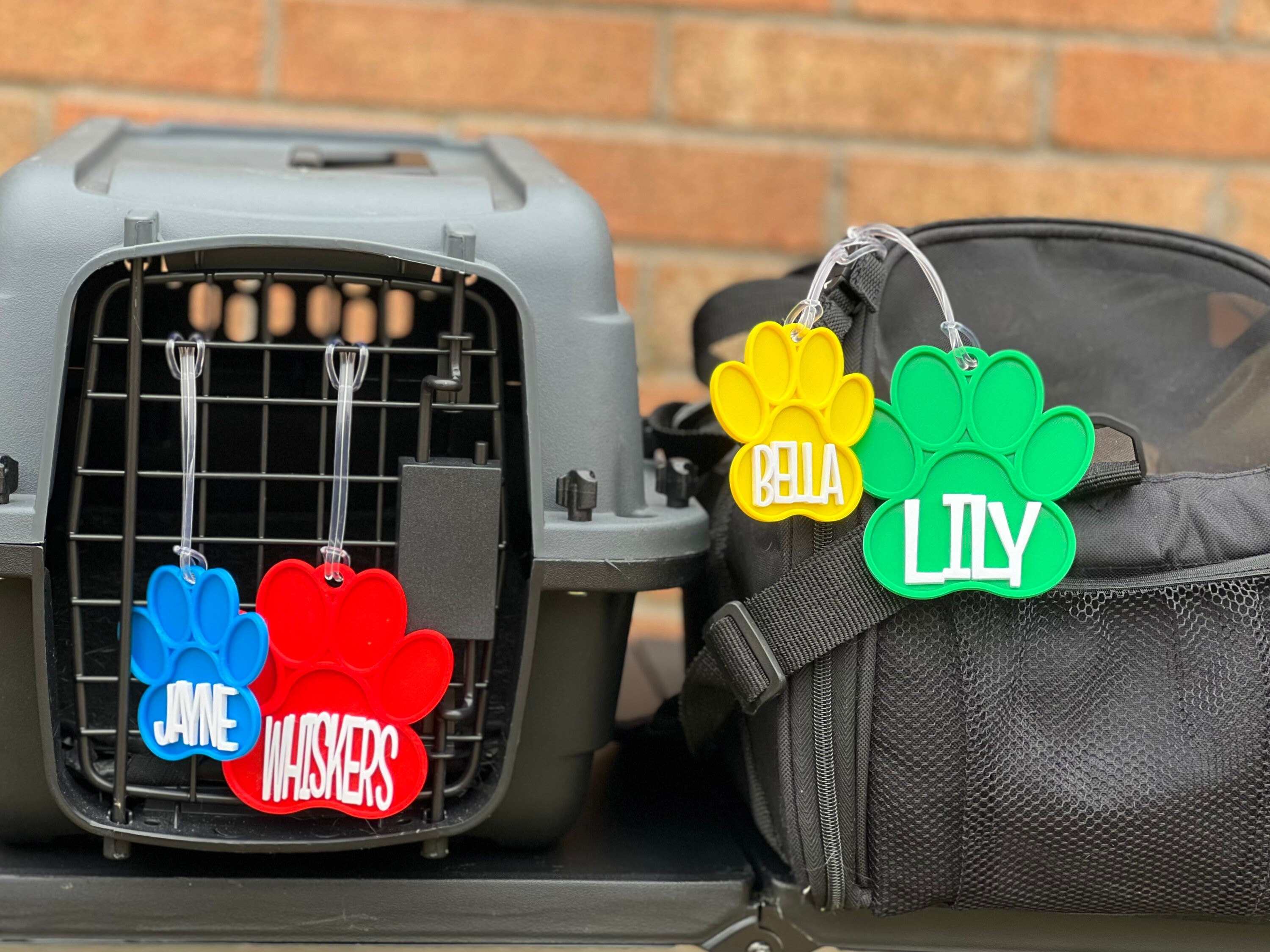 Personalized Pet Name Tag Pet Carrier Tag Pet Crate Tag Etsy