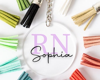 Personalized Nurse Gift Registered Nurse Keychain Nurse Personalized Gift RN Keychain RN Gift For Nurse Gift Birthday Gift Friend Gift Nurse