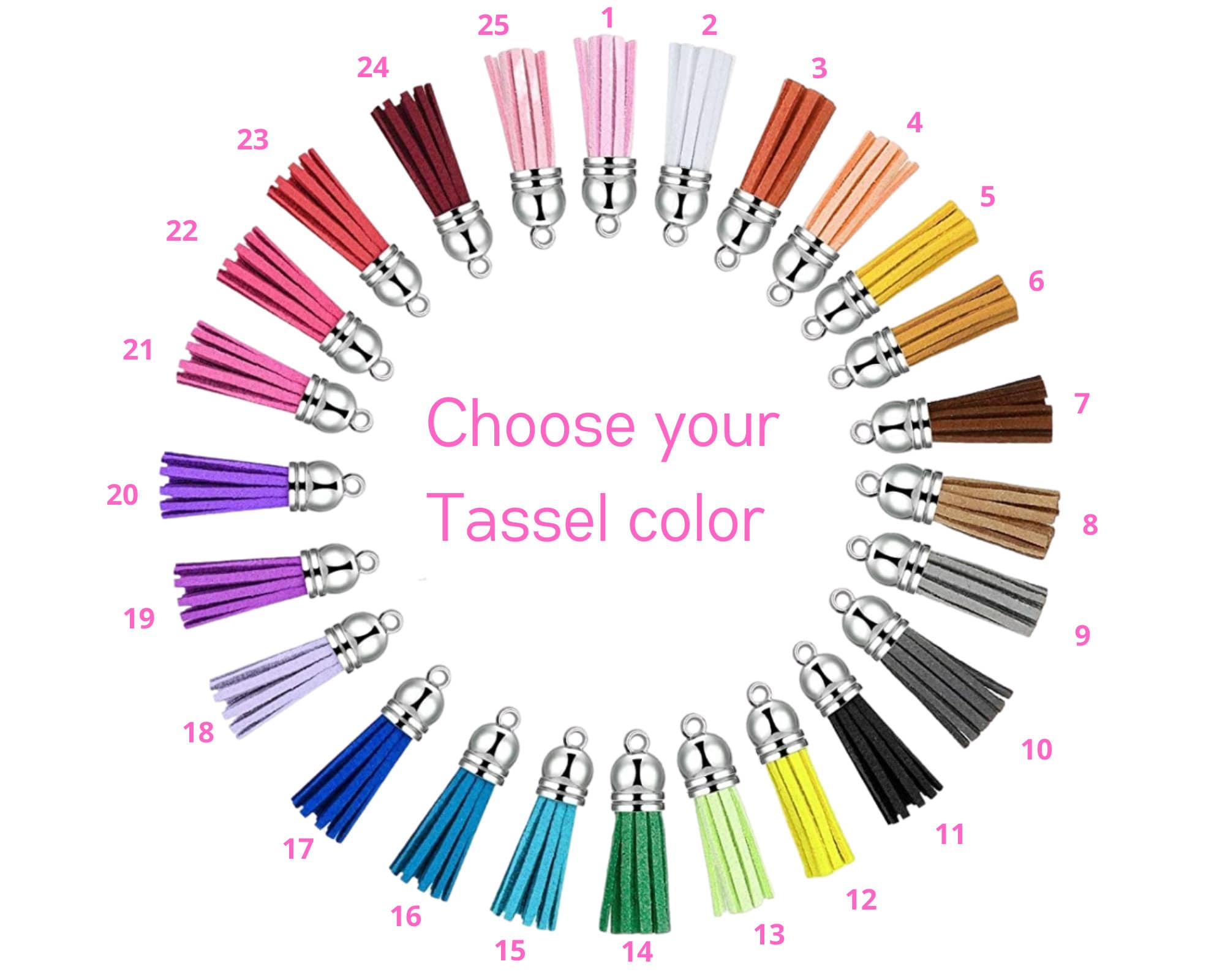 Acrylic Keychain, Personalized Monogram Keychain With Tassel,2