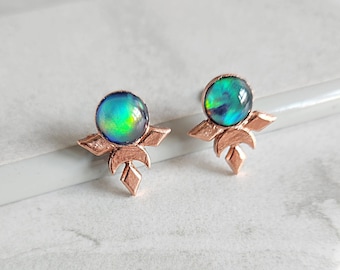 Celestial Aura Opal Earrings, Opal Jewelry, Crystal Earrings, Gemstone Jewelry, Birthstone Jewelry, Witchy, Boho, Cottagecore, Gifts for Her